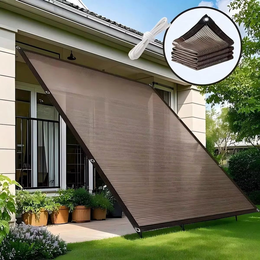 Multi-Size Sunshade Cloth 90% Coffee-Colored The Sunshade Net Is Suitable For Garden Terraces, Plant Sunshades, Greenhouses Outdoor Pavilions And Lawn Sunshades. The Sunshade Cloth Is Suitable For Dog Houses And Chicken Coops And Is Easier To Hang Up